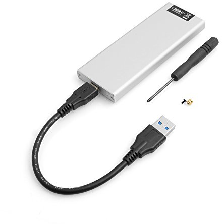 System-S Externes SATA 2.5 Festplattengehäuse mit USB 3.1 Type C Ausgang Hard Drive Case E431 Y510P SATA 2.5”