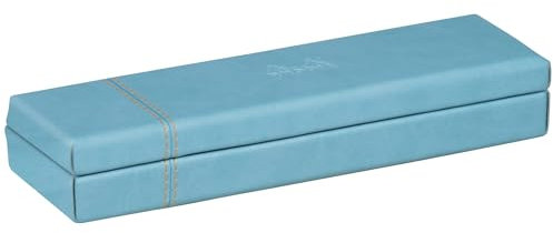 Rhodia 318877C Stiftebox (21 x 5,5 x 3 cm, praktisch und strapazierfähig, Kunstleder, elegant, ideal für Ihr Büro) 1 Stück, türkis