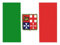 Bandiera italiana adesiva con stemma marina mercantile (20X30)