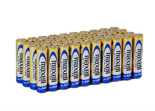 Maxell LR03 - Pack of 40 AAA alkaline batteries, gold color