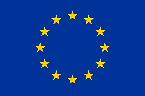 MC-TREND® Europa Fahne blaue Flagge mit Ösen Europe europäische Union EU Sterne Fahnenmast (60 x 90 cm)