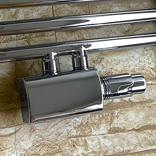 Chrom mit Thermostat Chrom für Heizkörper Eckform Mittelanschluß 50mm