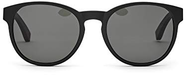 TAKE A SHOT Holz-Sonnenbrille Damen Rund Schwarz Groß, UV400, Schwarze Sonnenbrille Holz KING OF HEARTS