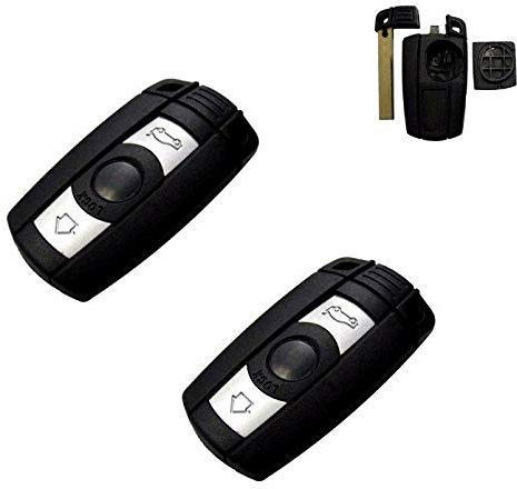 Jurmann 2X Schlüssel Gehäuse Fernbedienung mit Batteriedeckel auf Rückseite BMWKS11AA E60 E61 E63 E64 E65 E66 E70 E71 E72 E81 E82 E84 E86 E87 E88 E89 E90 E91 E92 E93