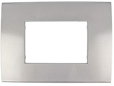 Placche Compatibile Con Vimar Arke, Placche Da 3 Moduli/Posti, Colore Silver