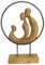 Moritz Skulptur Kreis der Familie 30 x 41,5 x 9,5 cm Family Mutter Vater Kind Dekoration Mangoholz Dekofigur Harmonie Geborgenheit braun