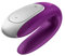 Paarvibrator Satisfyer Double Fun Connect App, Partnervibrator mit App und Fernbedienung, G-Punkt und Klitoris-Stimulator, Sexspielzeug für Paare wiederaufladbar 9,5 cm Lila