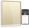 BSEED Smart ZigBee Interruptor de Luz,1 Gang 1 Vía Interruptor Inteligente Oro,Compatible con Alexa y Google Home, Control de APP y Función de Temporizador(Zigbee Gateway Hub Requerido)