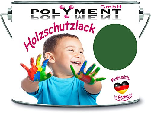 5 Liter Holzschutzlack Holzlack Holzlasur wetterbeständiger Langzeitschutz Wetterschutzfarbe Holzschutzfarbe (RAL 6002 Laubgrün)