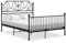 vidaXL Bettgestell Metallbett Schlafzimmer Bett Doppelbett Schlafzimmermöbel Bettrahmen Lattenrost Pulverbeschichtetes Metall Schwarz 140x200cm