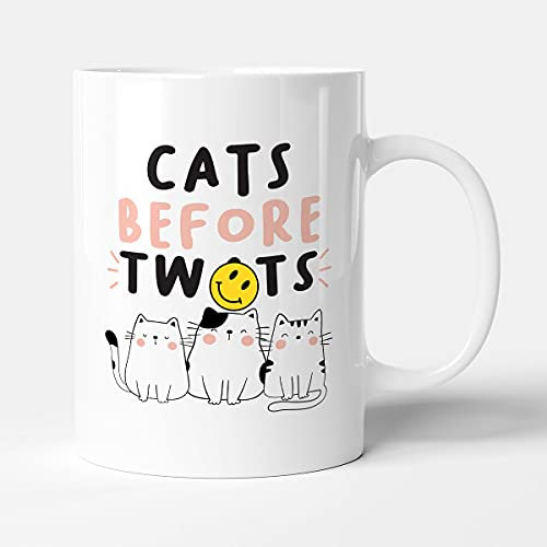 Victorian Printing Co - Cats Before Tw*ts - Funny Birthday Gift Mug, Ceramic, 11fl.oz.