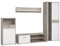 Newroom Wohnwand Sandeiche Anbauwand Modern - 266x182,9x41,4 cm (BxHxT) - Schrankwand - [Ragita.one] Wohnzimmer Wohnstube