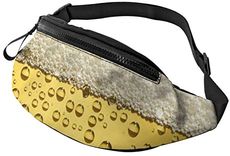 Bauchtaschen Bier Sprudelnde goldene Männer Radfahren Brusttasche mit Reißverschluss