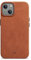 WIIUKA Hülle für iPhone 14, Leder aus Deutschland, Lederhülle extra Dünn, Premium Handyhülle, Case, Qi, Vintage Cognac Braun