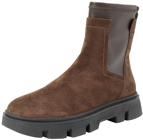 Geox D Vilde, Stivale alla Caviglia Donna, Marrone Scuro, 37 EU