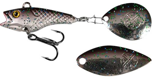 LMAB Good Vibe Jigspinner, mit Wechsel Blade, Jig Spinner zum Angeln, Barsch & Hecht Spinjig (14 g, Galaxy)