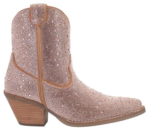 Dingo Boots Women's Rhinestone Cowgirl Fashion Boot, Rose Gold, 6.5 UK