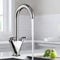 Swan Dual Lever Kitchen Mixer Tap - Twin Lever Swivel Spout Tap for Kitchen Sink, 1 Hole, Chrome