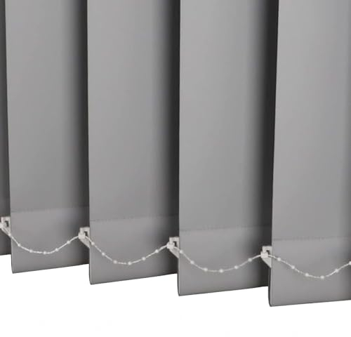 Vertikal Lamellen Jalousien Grau,Vertikaljalousie Für Fenster,Verdunkelung/Wärmeisolierung Vertikal Jalousien,Lamellen Stoffvorhänge,Rollo Jalousette, Für Wohnzimmer Büro,W×H-60x130cm/23.5x51in