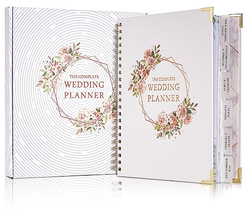 Ultimate Wedding Planner & Organiser – Elegant Keepsake for Brides & Grooms | Budget Tracker, Seating Plan, Countdown Timeline | Perfect Engagement Gift for Couples (Floral Design)