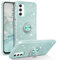 YINLAI für Samsung Galaxy A54 Hülle Glitzer Handyhülle Samsung A54 mit 360 Grad Ring Ständer Magnetische Auto Halterung Stoßfestes Cover Case Hülle für Samsung A54 5G,Silber Mint