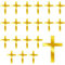 20pcs Cross Cake Topper, Baptism Cake Toppers Gold Mirror Acrylic Cross Christening Cupcake Topper Cross Cake Decorations for Birthday Party Baptism Wedding Christian