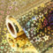 Retrify Holografische Geschenkpapierrolle, goldfarbene Sterne, Foliendesign, Geschenkpapier, Mini-Rolle, 43,2 cm x 100 cm, für alle Anlässe, Hochzeit, Party, Brautparty, Geburtstag, Weihnachten