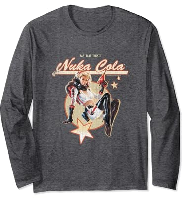 Fallout Video Game Retro Nuka Cola Ad Manche Longue