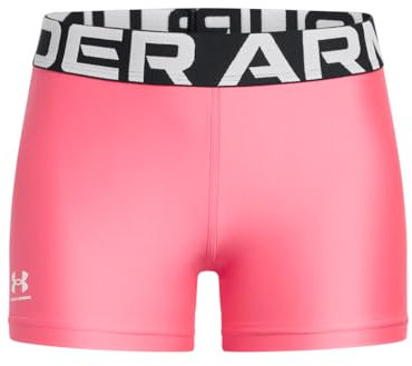 Under Armour HeatGear - Pantalones cortos para niños, rosa (super), 9-10 años