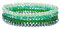 Damen Kristall Perlen Armband,Mehrschichtiges Steine Armband,Damen Kristall Perlen Armband,Paar/Freundschafts/Partner Armbänder (Grün 4)