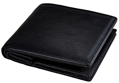 Time Resistance Herren-Geldbörse aus Leder – minimalistisches Geldbörsen-Design mit Kreditkartenhalter, magnetischem Münzhalter und Bargeldfächern