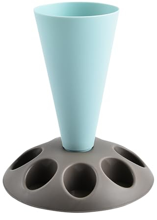 IUNSER Piping Bag Stand Bag Holder Icing Bag Holder With 8 Slots Nozzles Holder Piping Bag Holder Stand For Filling Baking Accessories. Can Topper (Blue, One Size)