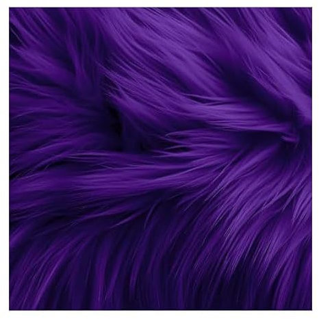 Wisafory Kunstfellstoff Quadrate Stoff 25 x 25 cm Plüschstoff Quadratisch Kunstpelz Stoff Kunstfell Pelzstoff Stoffaufnäher für DIY Stuhlbezug Kostüm Sew Weihnachtsschmuck Violett 1 Stück