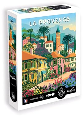 Calypto 3907310 Provence, 500 Teile Puzzle mit Soft-Touch, farbenfrohes Puzzlemotiv mit samtiger Oberfläche inkl. Puzzleposter, für Erwachsene und Kinder ab 8 Jahren, Nachauflage