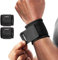 CAMBIVO Wrist Supports 2 Pack, Adjustable Compression Wrist Straps for Carpal Tunnel, Wrist Brace, Pain Relief, Lifting Straps Wrist Wraps for Weightlifting, gym accessories for men and women (Black)