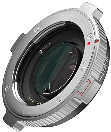 VILTROX EF-M2 Pro Adaptador de Objetivo Enfoque Automático 0.71x Reductor de Velocidad con Bloqueo de Seguridad Compatible con Canon EF-Objetivos a cámara M4/3 GH4 GH5 GH5S Olympus E-M5 E-M10 E-PL5