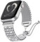 TOYOUTHS Bling Diamond Strap Compatible with Apple Watch Straps 41mm 40mm 38mm 42mm Women, Dressy Luxury Rhinestone Stainless Steel Metal Sparkly Bracelet for iWatch 10/9/8/7/6/5/4/3/SE, Silver
