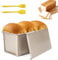 PRZRAO Molde para Hornear Pan con Tapa 21 x 12 x 11, 5 cm Molde de Tostadas con Tapa, 450 g Molde para Pan Tostado de Oro, Molde pan Brioche Antiadherente Ideal para Hornear Cocinar