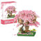 Bonsai Cherry Blossom Tree Mini Building Blocks Set, 2028 PCS Mini Bricks Street View Cherry Bonsai Tree Bricks Model Kit, Sakura Botanical Collection Construction Set for Kids and Adults (605)