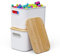 Shrivee 2er-Set Plastik Aufbewahrungsbox mit Bambus Deckel, 6.5L Stapelbar Leicht Staubdicht Tragbar Storage Box Organizer with Lid Boxen für Spielzeug Hüte Kosmetik und Make-up