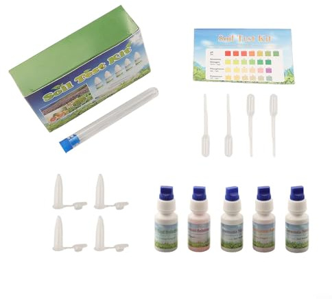 Zilimontt Bodentest-Set NPK pH-Messgerät Lösung 10 ml Landwirtschaft Gartenwerkzeug Schnelle Messung Stickstoff Phosphor Kalium Erkennung Flüssigkeit Tragbar Genaues Fruchtbarkeitstest Set