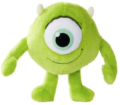 Simba Toys - Disney Pixar Flufflets Mike Plüschtier (25 cm) – Kuschelmonster aus Monster AG – weiches Plüschspielzeug mit großem Auge – für Kinder ab 0 Jahren, zum Sammeln und Schmusen