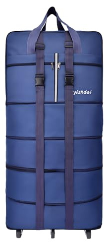 Kensbro 150L Erweiterbare Reisetasche mit Rollen, Umwandelbare Große Wochenendtasche/Sporttasche,Faltbare Handgepäck Tasche,Travel Bag mit Zwei Gepäckgriffhüllen und Einem Schultergurt