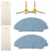 Ensemble de brosses filtrantes haute efficacité pour Medion, pour robots MD 20041 et S12 SW