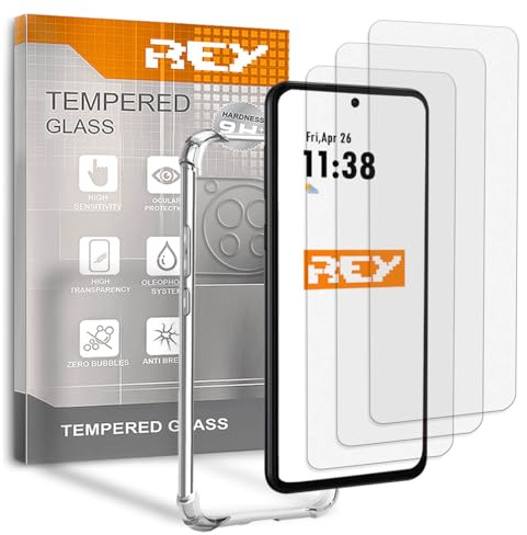 Lot de 3 Verre Trempé et Coque Anti-Shock pour ONEPLUS 12, Verre trempé et Silicone TPU Haute résistance