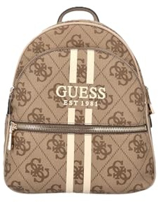 GUESS zaino per il tempo libero Manhattan II Large Backpack Latte Logo marrone chiaro