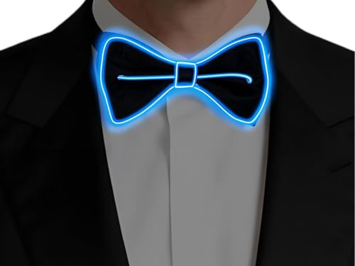 YUYWWAN LED Fliege, Leuchtende Fliegen Herren, Blinkende Fliege mit LED, Leuchtende Party Accessoires Fliegen Erwachsene für Party, Musikfestivals, Halloween, Weihnachten, Karneval, Maskerade