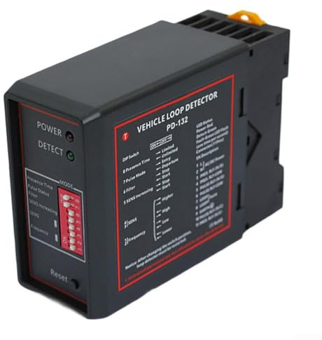 Fahrzeug-Schleifen-Detektor, 4-stufig einstellbar, DC 12 V/24 V, Induktionsschleifendetektor für automatische Türen und Parkzugang, 24 V