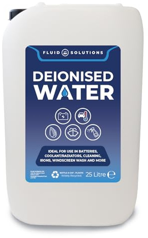 Fluid Science Deionised Water 25 Litres | For Steam Irons, Forklift Batteries, Automotive Screenwash, Hygeine Products, Antifreeze Coolants, Chemical, Engineering, and Environmental Services (2)