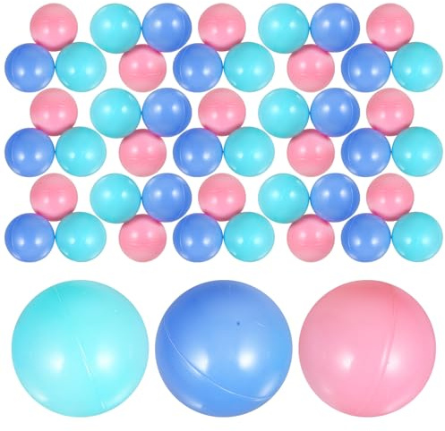 ERINGOGO 100 Stück Bällebadbälle für Runde Bruchsichere PE Ozeanbälle in 3 Farben Spielbälle für Bällebäder Badewanne und Party